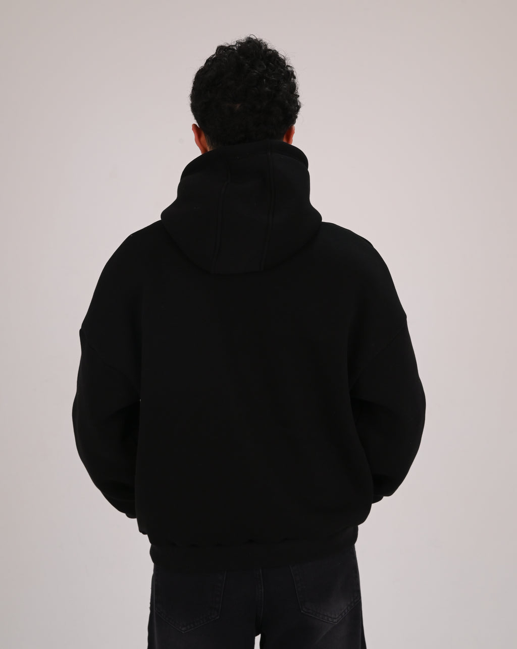 Black Premium Box Fit Hoodie - Embroidered Signature