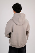 Premium Box Fit Hoodie - Silver Embroidered Logo Edition