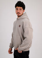 Premium Box Fit Hoodie - Silver Embroidered Logo Edition
