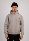 Premium Box Fit Hoodie - Silver Embroidered Logo Edition
